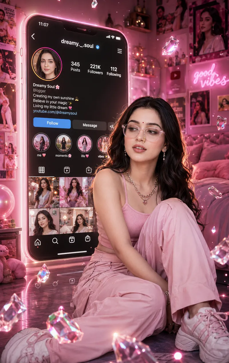 Bollywood Luxury Insta Room AI Prompt (DALL-E)