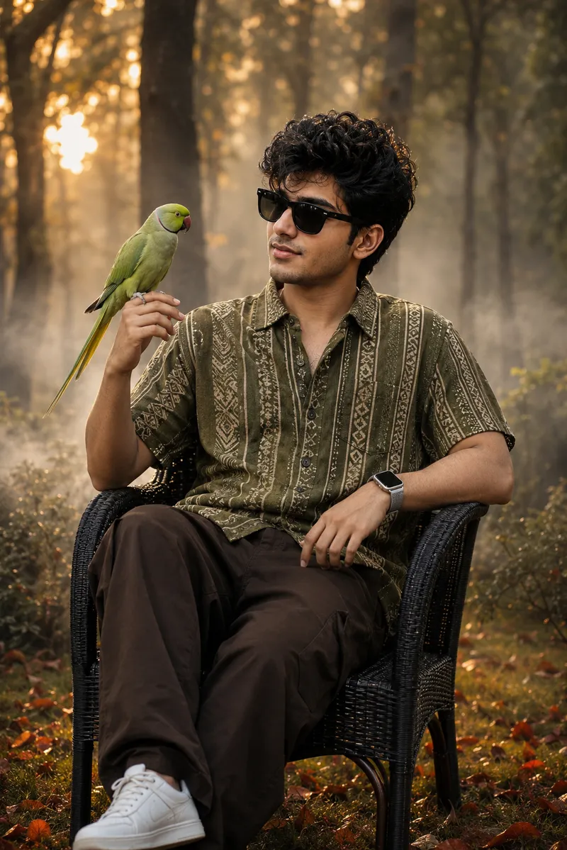 Dreamy Forest Portrait:  Man AI Prompt for chatgpt and gemini
