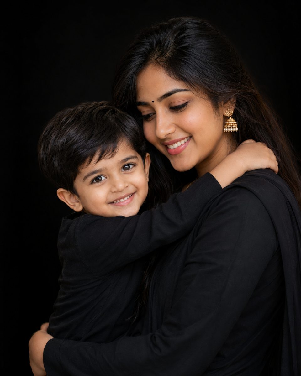 Loving Desi Mom & Child Luxury Photo - Chatgpt , Gemini Prompt