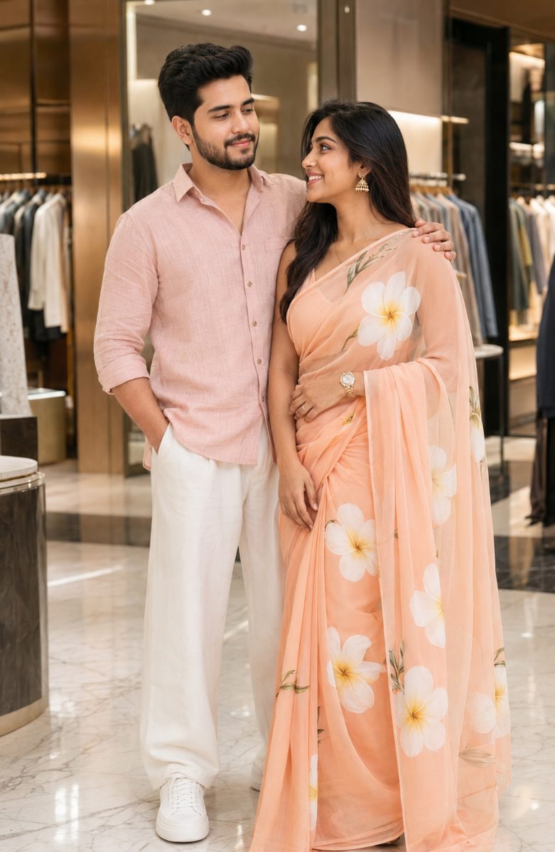 Indian Couple Fashion Shoot: Gemini AI Prompt