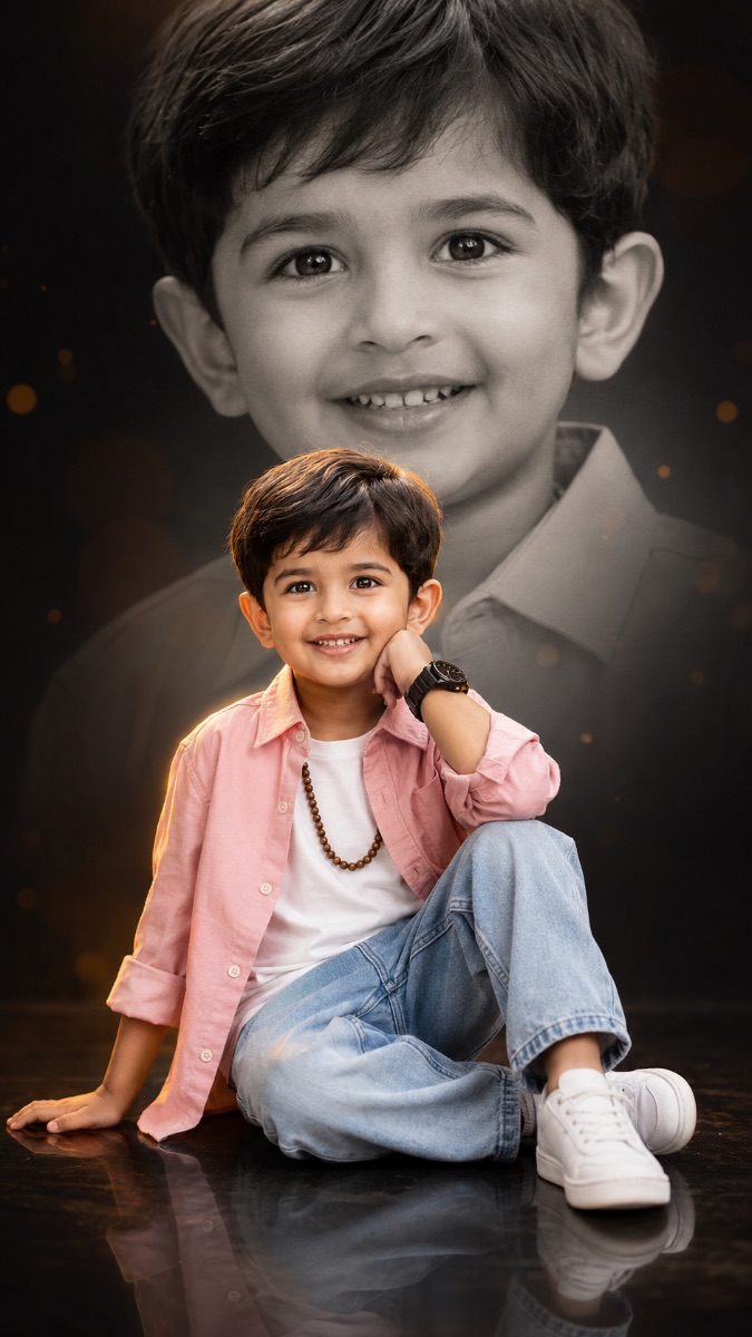 Luxury Indian Child Editorial AI Prompt