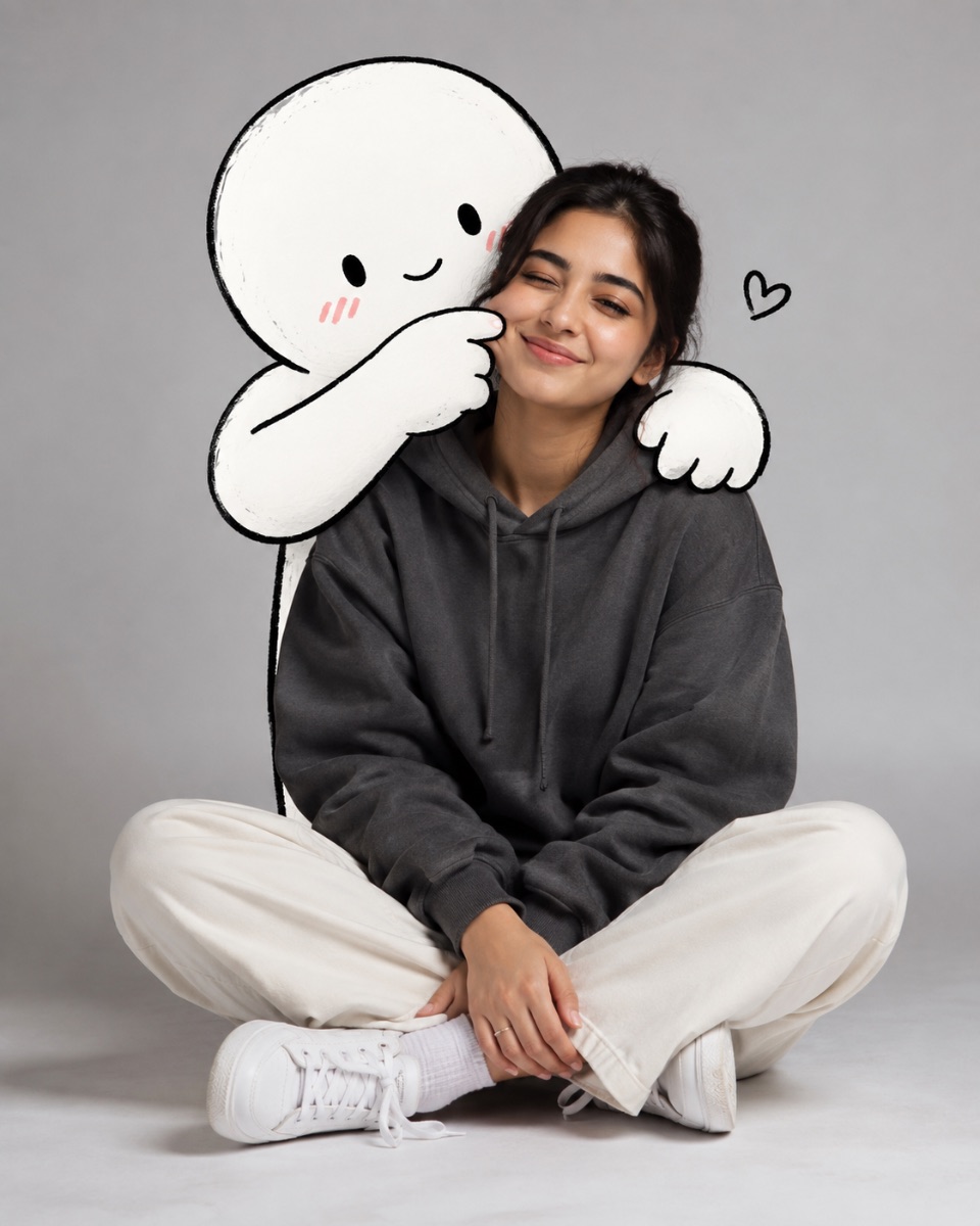 Cinematic Indian Woman Hoodie Fusion AI Prompt